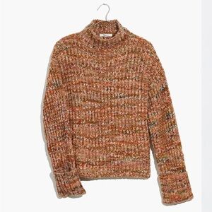 Madewell Rayner Mockneck Sweater Medium Marled Cider